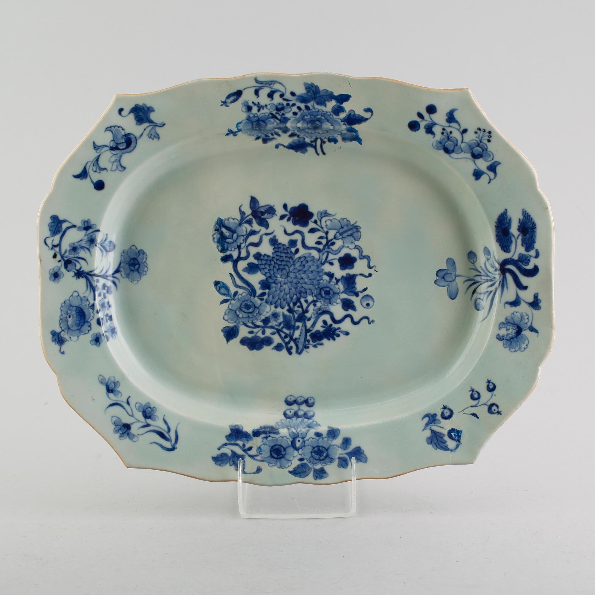 STEKFAT, 4 st, porslin, Kina, Qianlong 1736-1795.