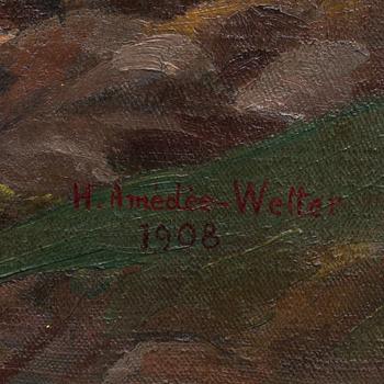 HENRI AMÉDÉE-WETTER, olja på duk. Signerad och daterad 1908.
