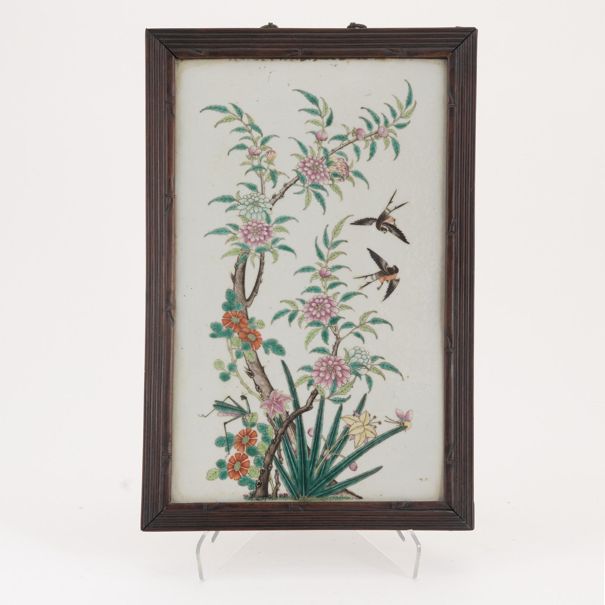 A Chinese porcelain plaque, 19th century.