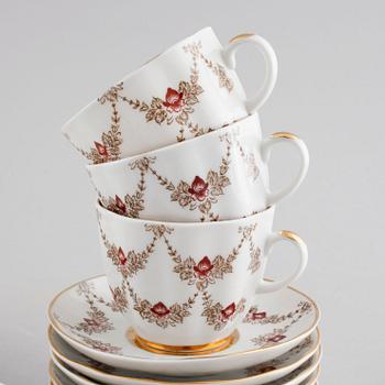 14 pcs tableware by Lomonosov, second half of the 20th century.