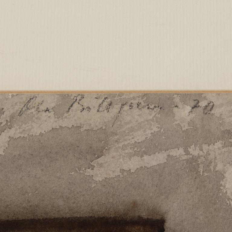 OLA BILLGREN, akvarell på papper, signerad och daterad -70.