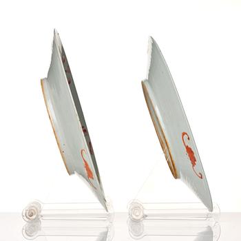 A pair of famille rose dishes, Qing dynasty, circa 1900.