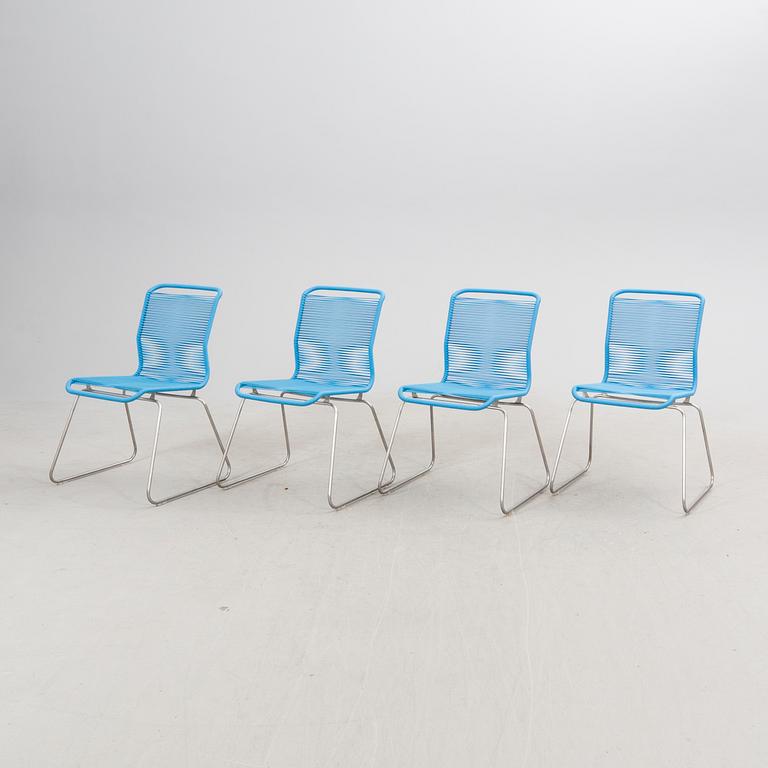 Verner Panton, stolar, 4 st, "Panton One", Montana, Danmark.