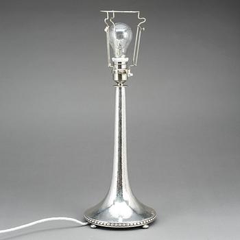 BORDSLAMPA, silver, C.G Hallberg, Stockholm 1924.