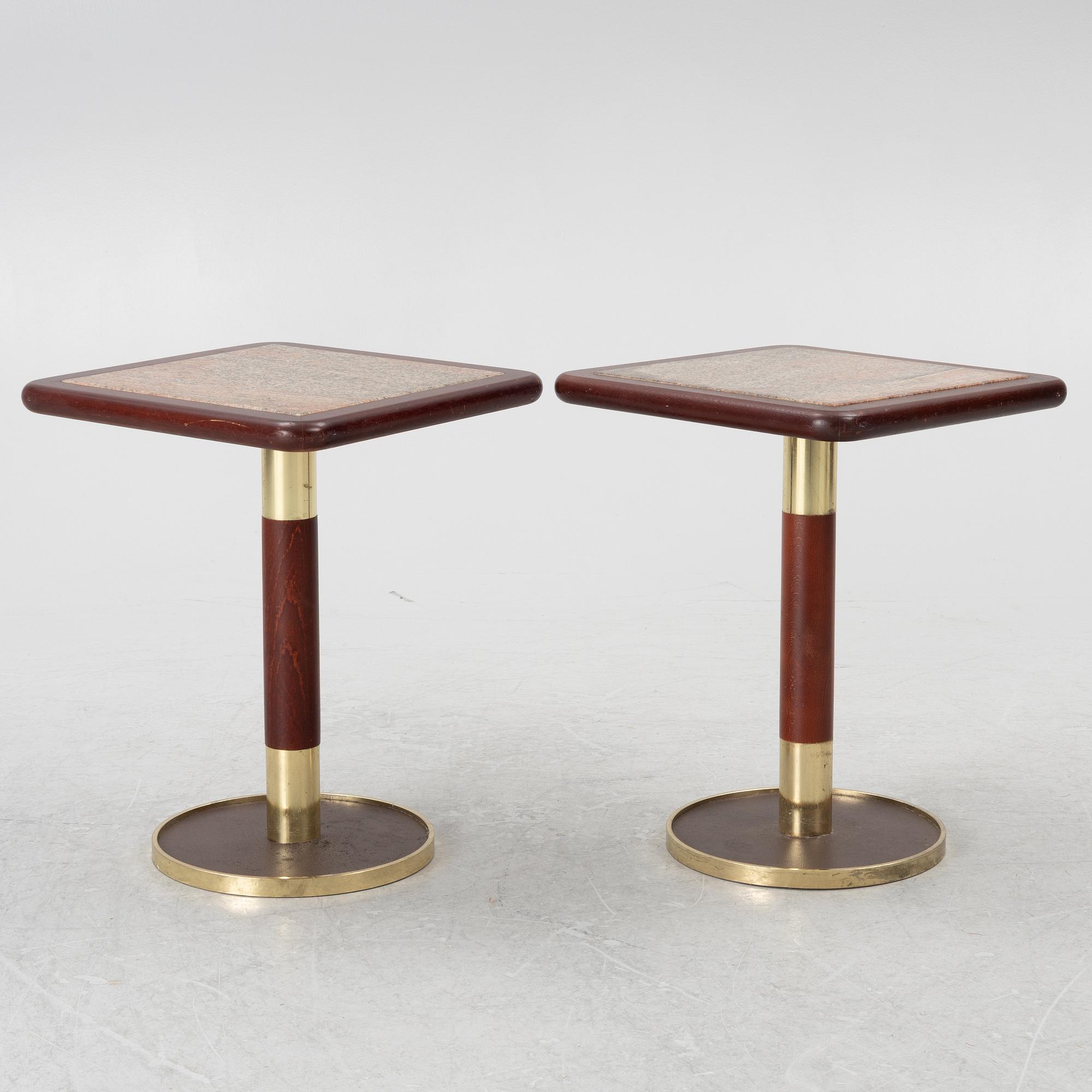 Sidobord, ett par, 1970-tal.