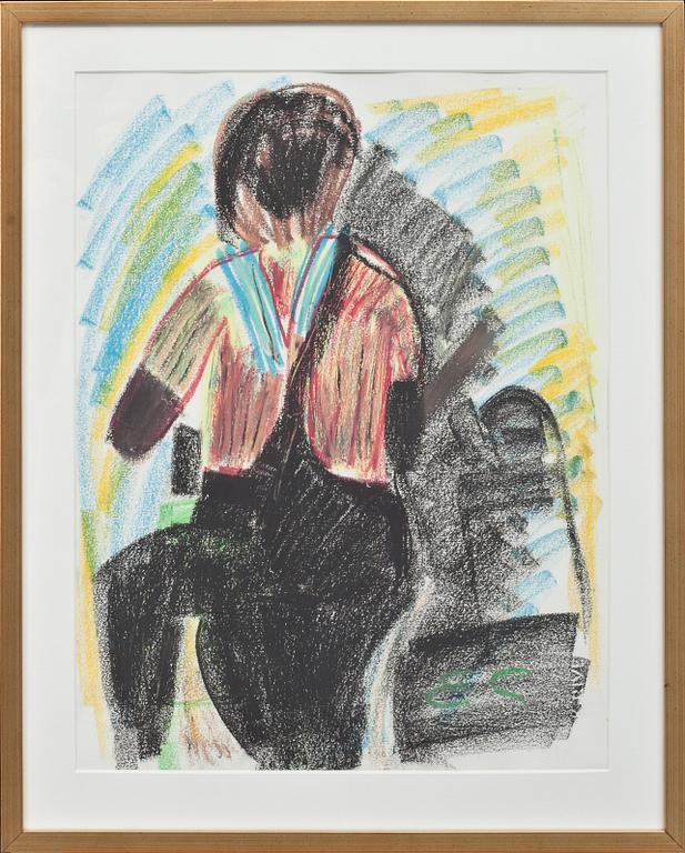 ERLAND CULLBERG, pastell, monogramsignerad.