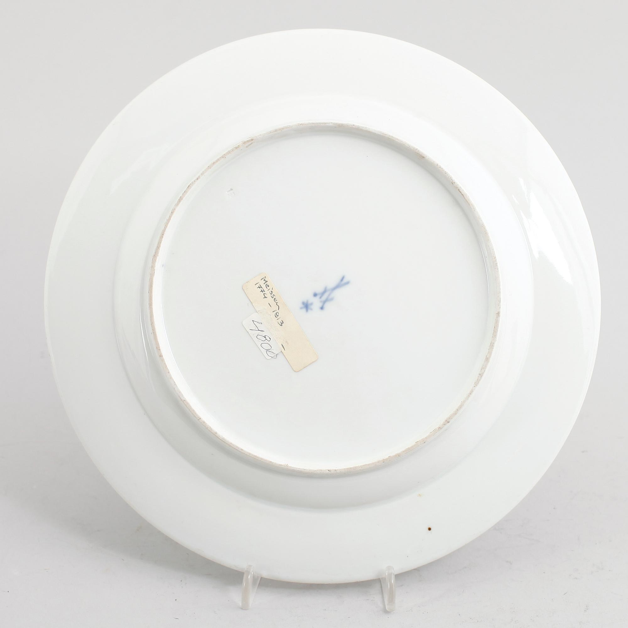 TALLRIK, porslin, Meissen, 1700-tal.