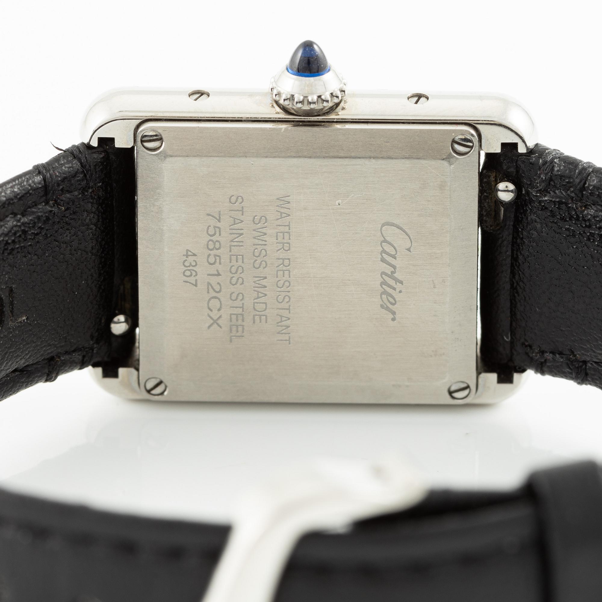 Cartier, Tank Must, "SolarBeat", wristwatch, 29.5 x 22 mm.