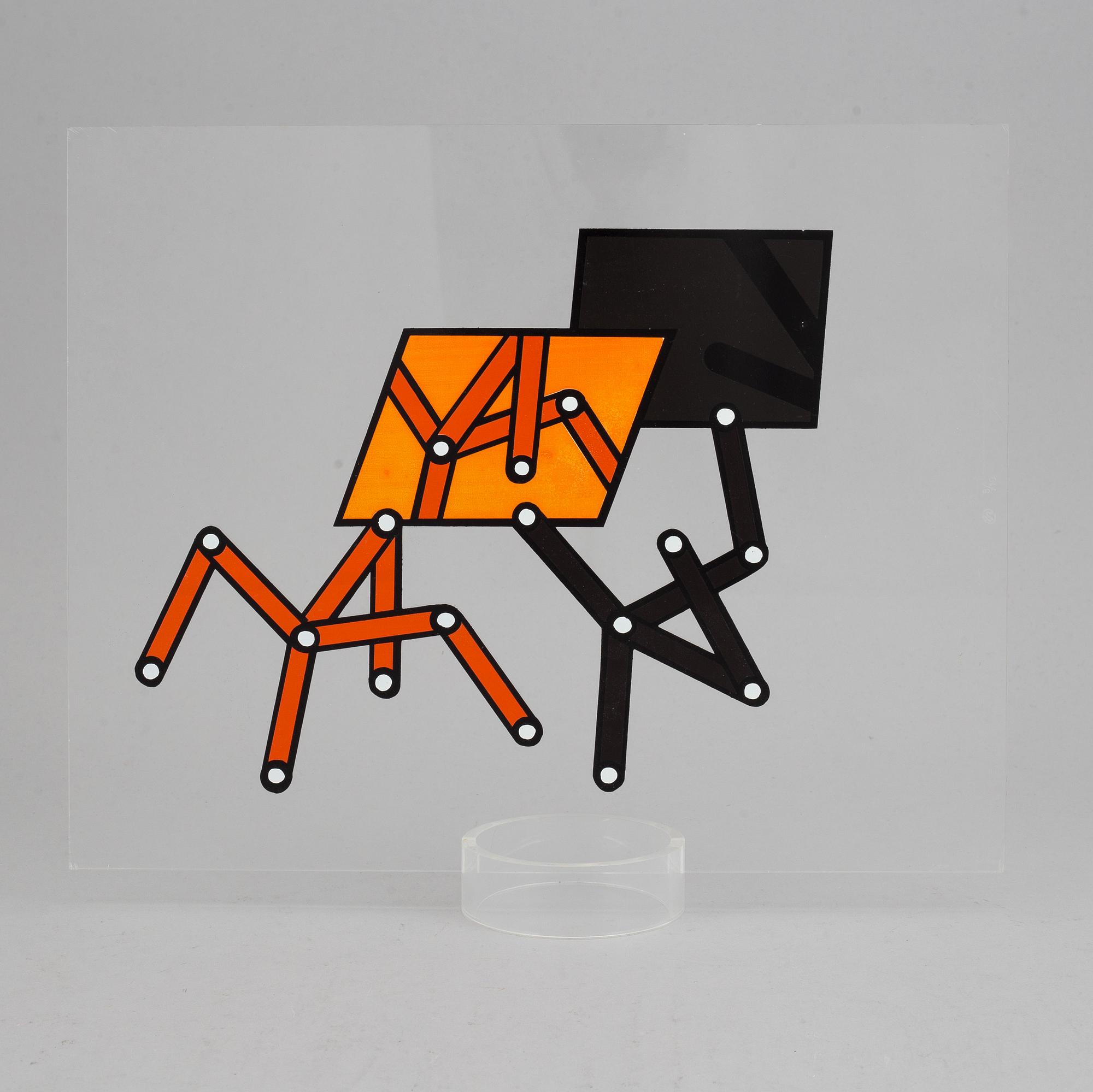 LENNART RODHE, multipel i plexi signerad 6/10 samt blandteknik, signerad.