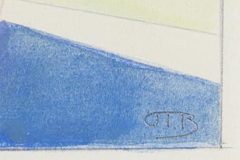 John Ivar Berg, mixed media. Signed.