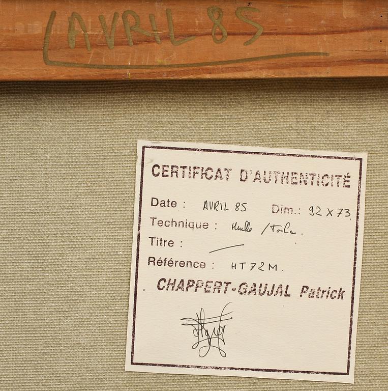 PATRICK CHAPPERT-GAUJAL,  Olja på duk, sign.