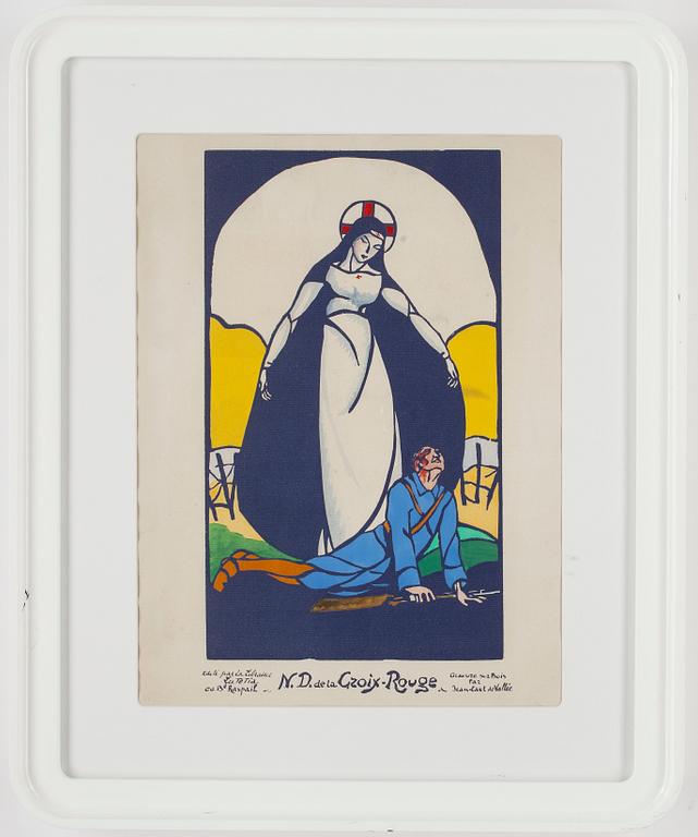 LITOGRAFISK AFFISCH, Röda Korset, 1900-talets första kvartal.