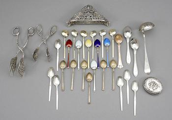 PARTI SILVER, bland annat J. Torstrup Norge, 1900-tal. Vikt ca 513 gram.