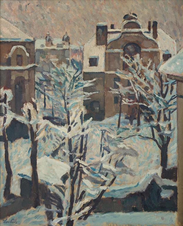 Leo Putz, "Stadtgarten im Schnee".