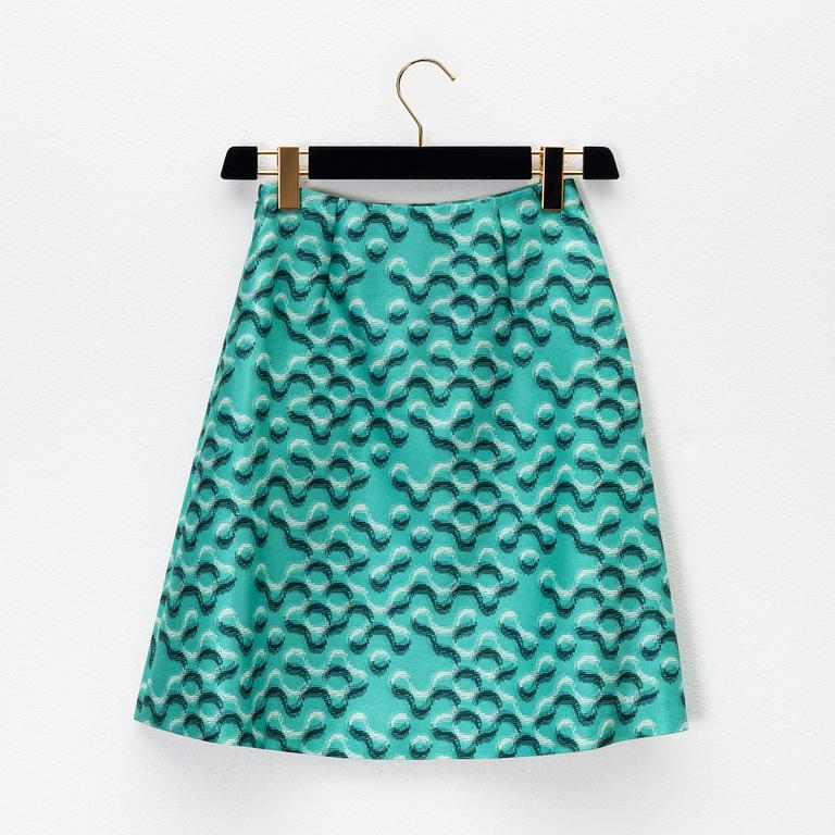 Prada, a wool/silk skirt, size 36.