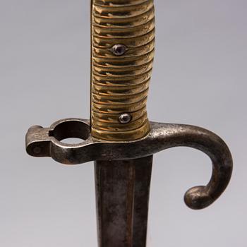 BAJONETT, Frankrike, daterad 1875.