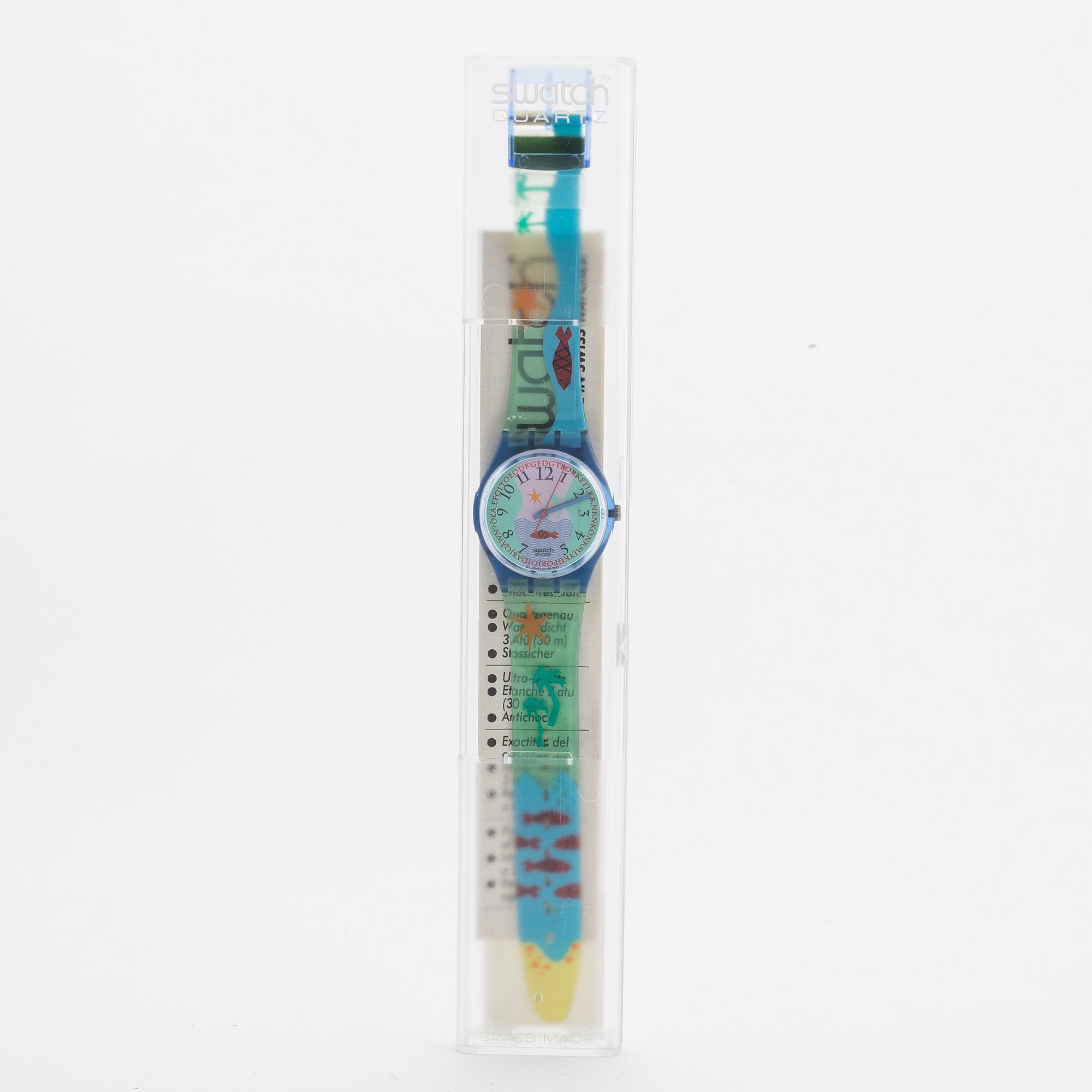 Swatch, Hookipa, wristwatch, 34 mm.
