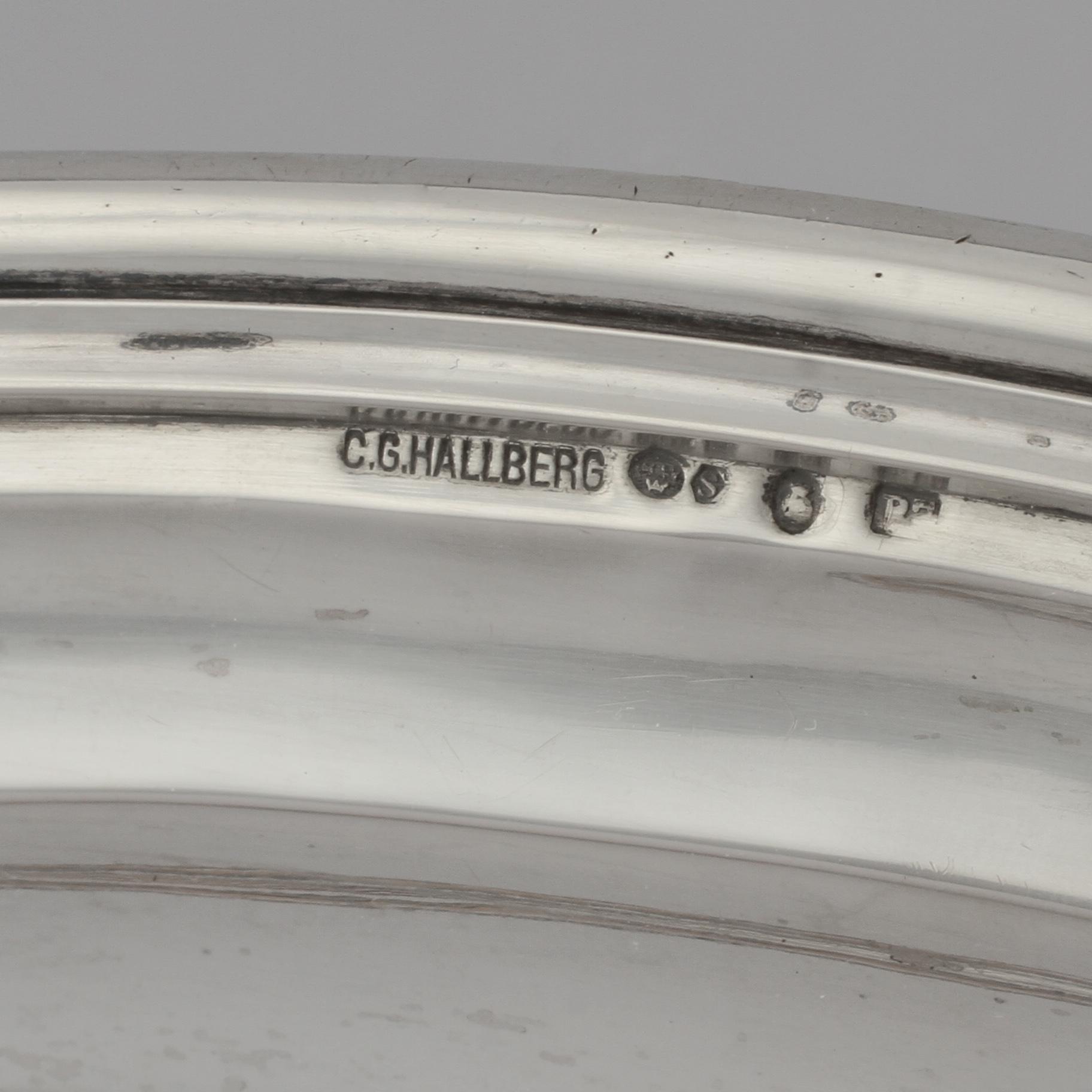 FAT, C G Hallberg, silver, Stockholm, troligen 1919. Vikt 1304 g.