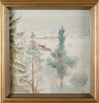 HANS NORSBO, akvarell, signerad Hans Johanson, daterad 1931.