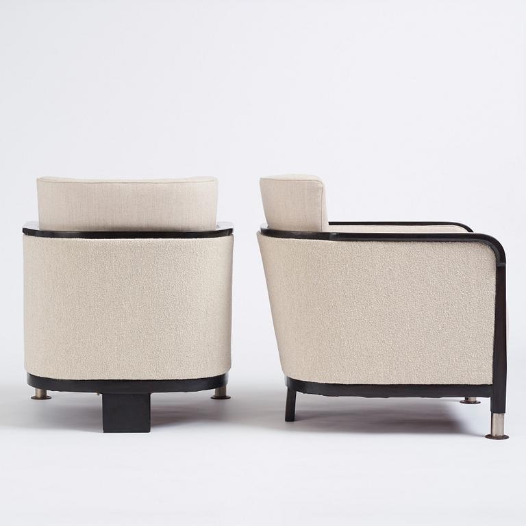 Otto Schulz, a pair of easy chairs, Boet, Gothenburg 1930s.