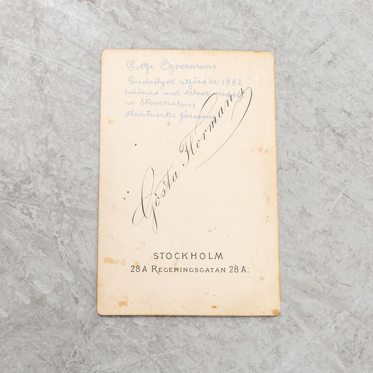 Bord med skrin, Ersbach und Hausness Blechwarenfabrik, Dresden, 1880-tal.