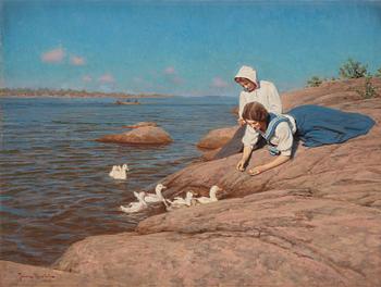 837. Johan Krouthén, On the cliffs.