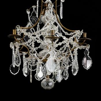 LJUSKRONA, rokokostil, 1900-tal. Höjd: ca 98 cm.