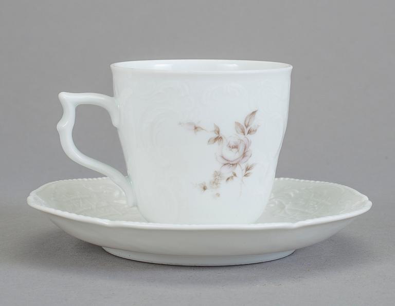 MAT- SAMT KAFFESERVIS, 52 delar, porslin, Sanssouci, Rosenthal, Tyskland, 1900-talets andra hälft.