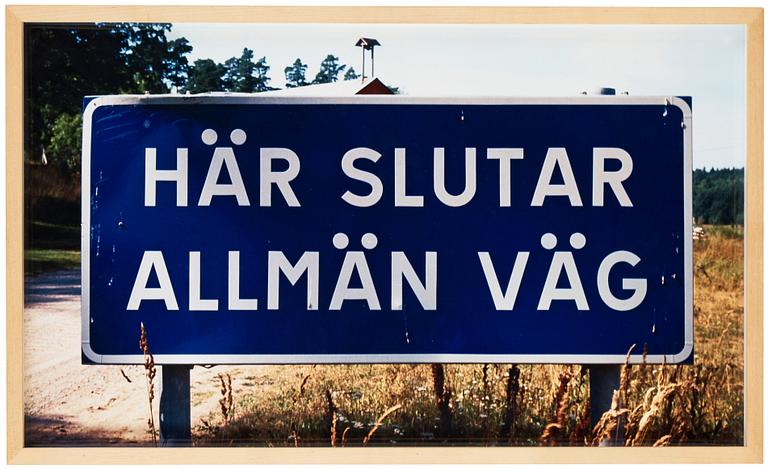 Dan Wolgers, "Här slutar allmän väg", 1995.