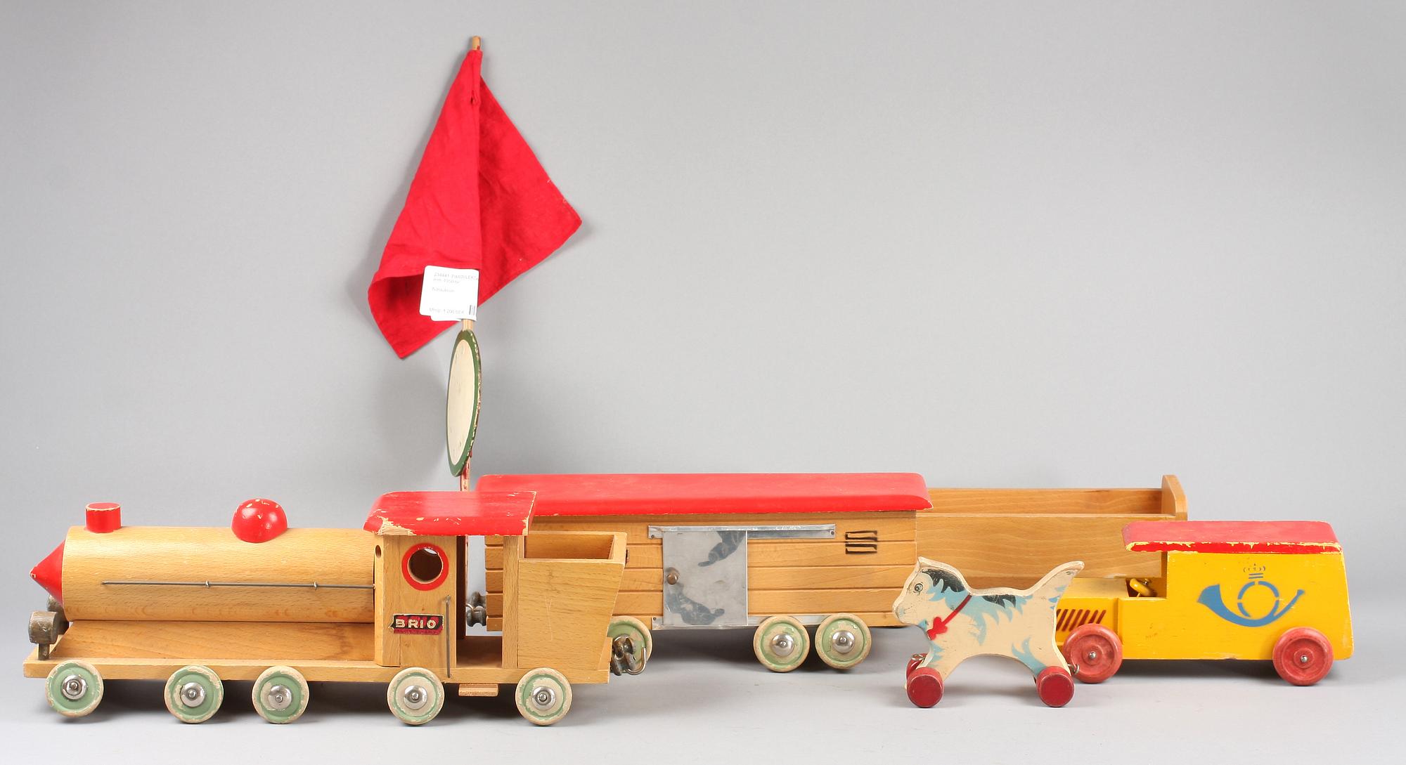 PARTI LEKSAKER, 10 delar Brio mm, 1950-tal.