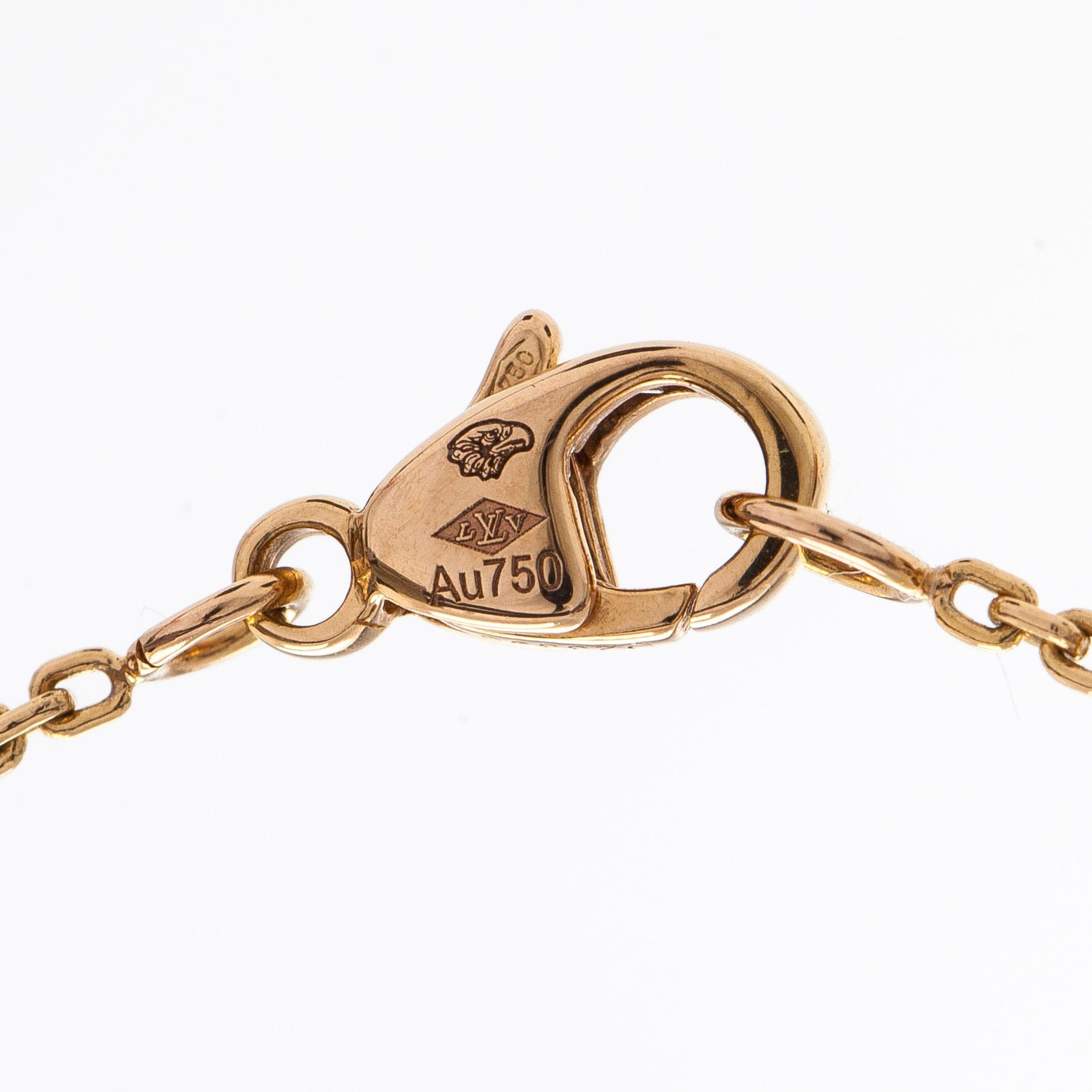 Louis Vuitton, halsband, "LV Idylle Blossom", 18K guld med en diamant.