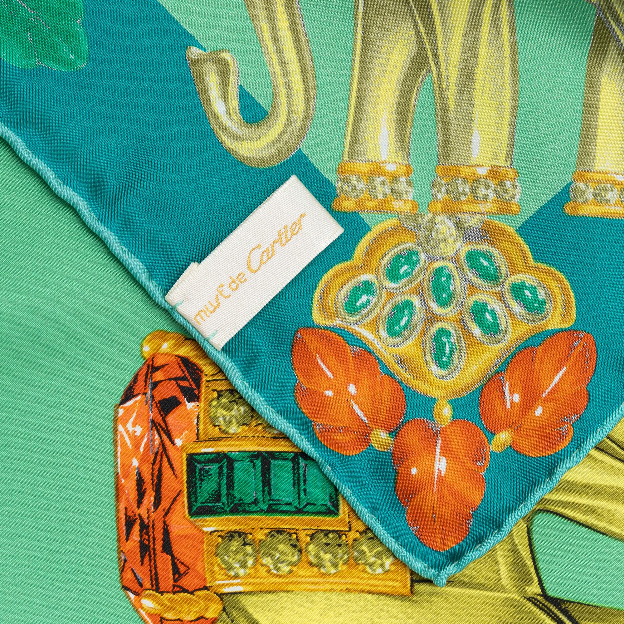 Cartier, scarf, "La Route Des Indes".