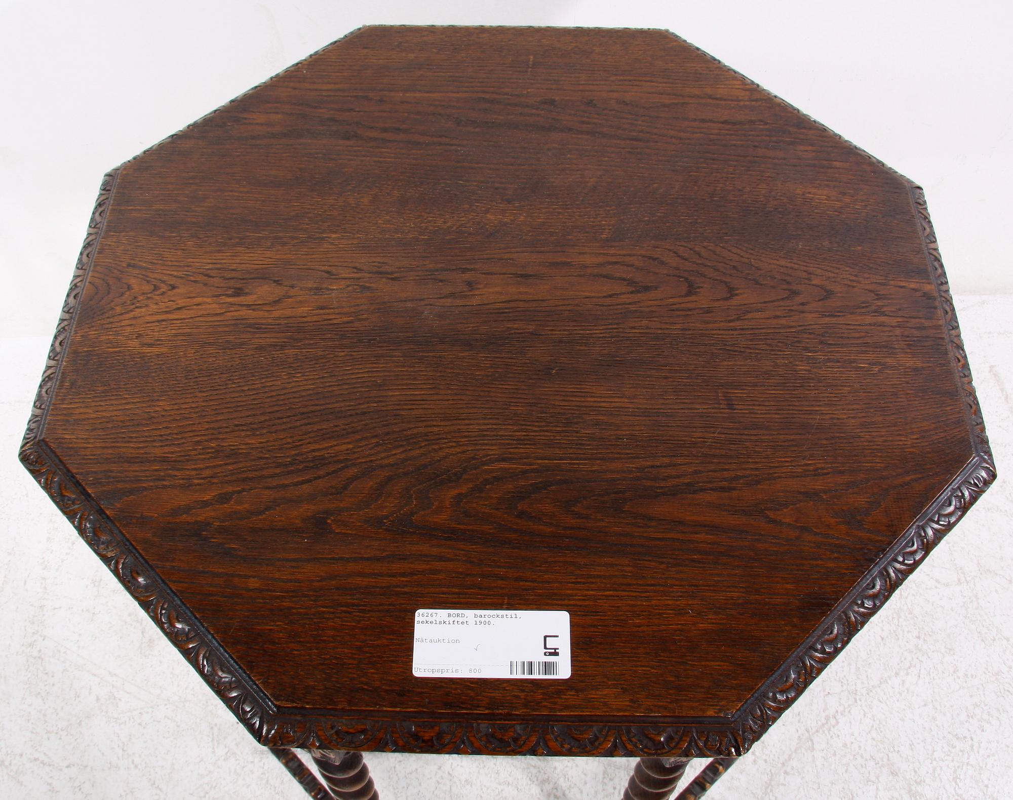 BORD, barockstil, sekelskiftet 1900.