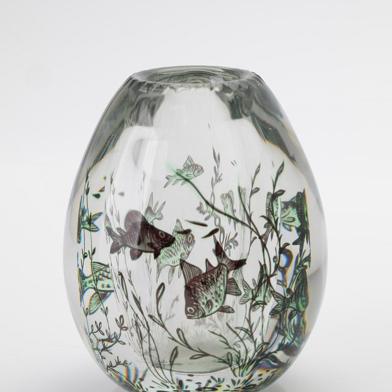 Edward Hald, Fish graal, Orrefors, mid-20th century.