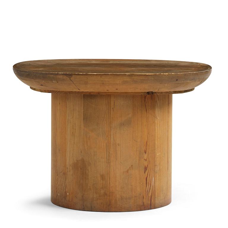 Axel Einar Hjorth, a stained pine "Utö" table, Nordiska Kompaniet, Sweden, 1930s.