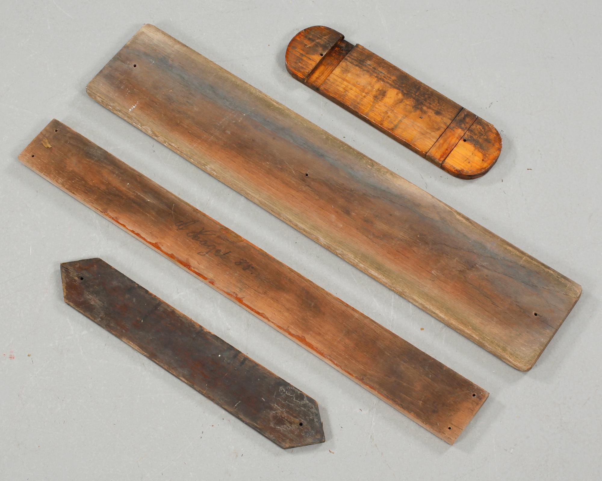 Four ship signs, 20th century.