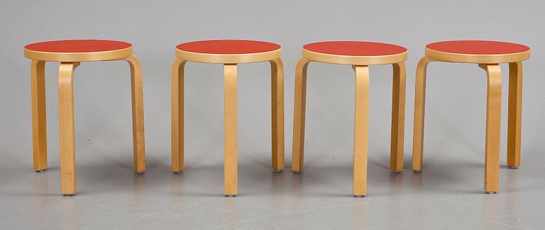 PALLAR, 4 st, modell "60", Alvar Aalto, Artek.