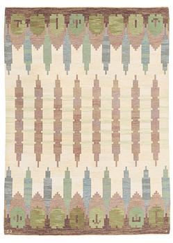 157. Judith Johansson, a carpet, "Hallandsåsen", flat weave, ca 303,5 x 216,5 cm, signed JJ J.