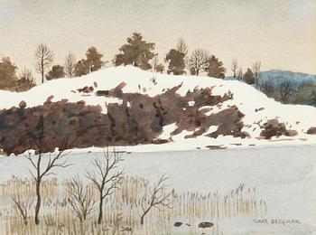 Oskar Bergman, Winter landscape.