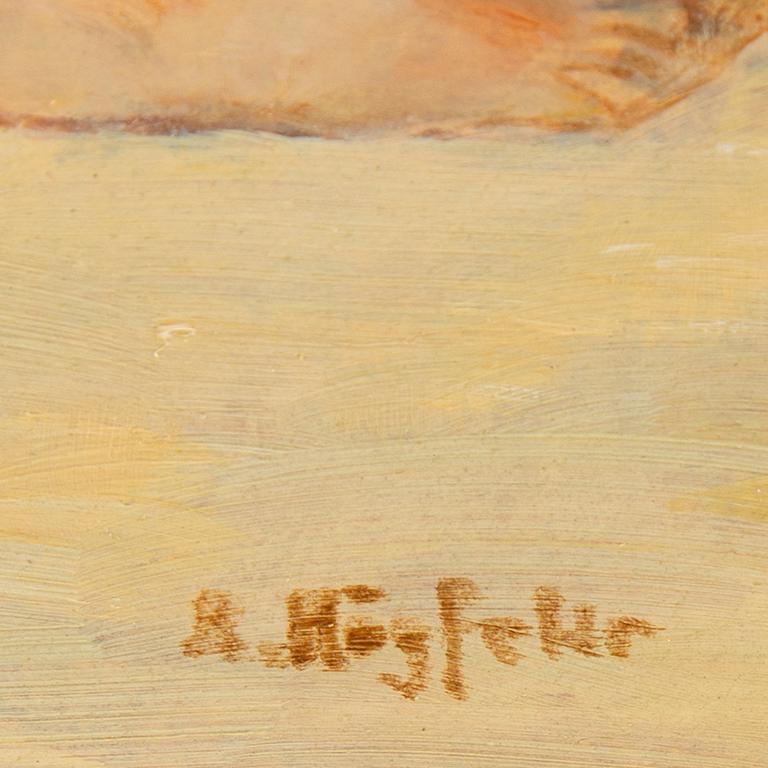 Robert Högfeldt, oil on board, signed.