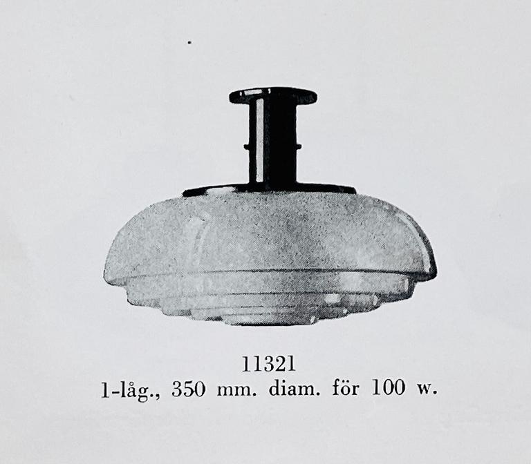 Harald Notini, taklampa, modell "11321", Arvid Böhlmarks Lampfabrik, 1940-tal.