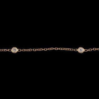 80. A diamond chain necklace. Total carat weight 0.42 ct.