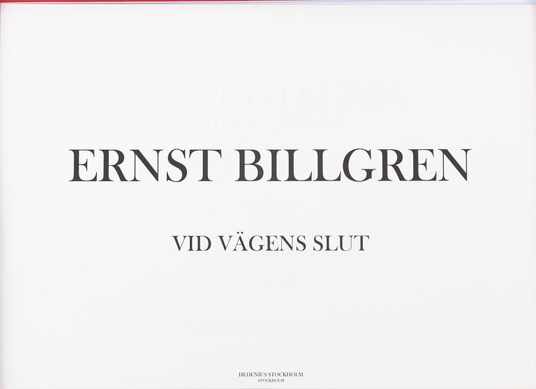 Ernst Billgren, "Mapp "Vid vägens slut" med 5 färglitografier och en akvarell.