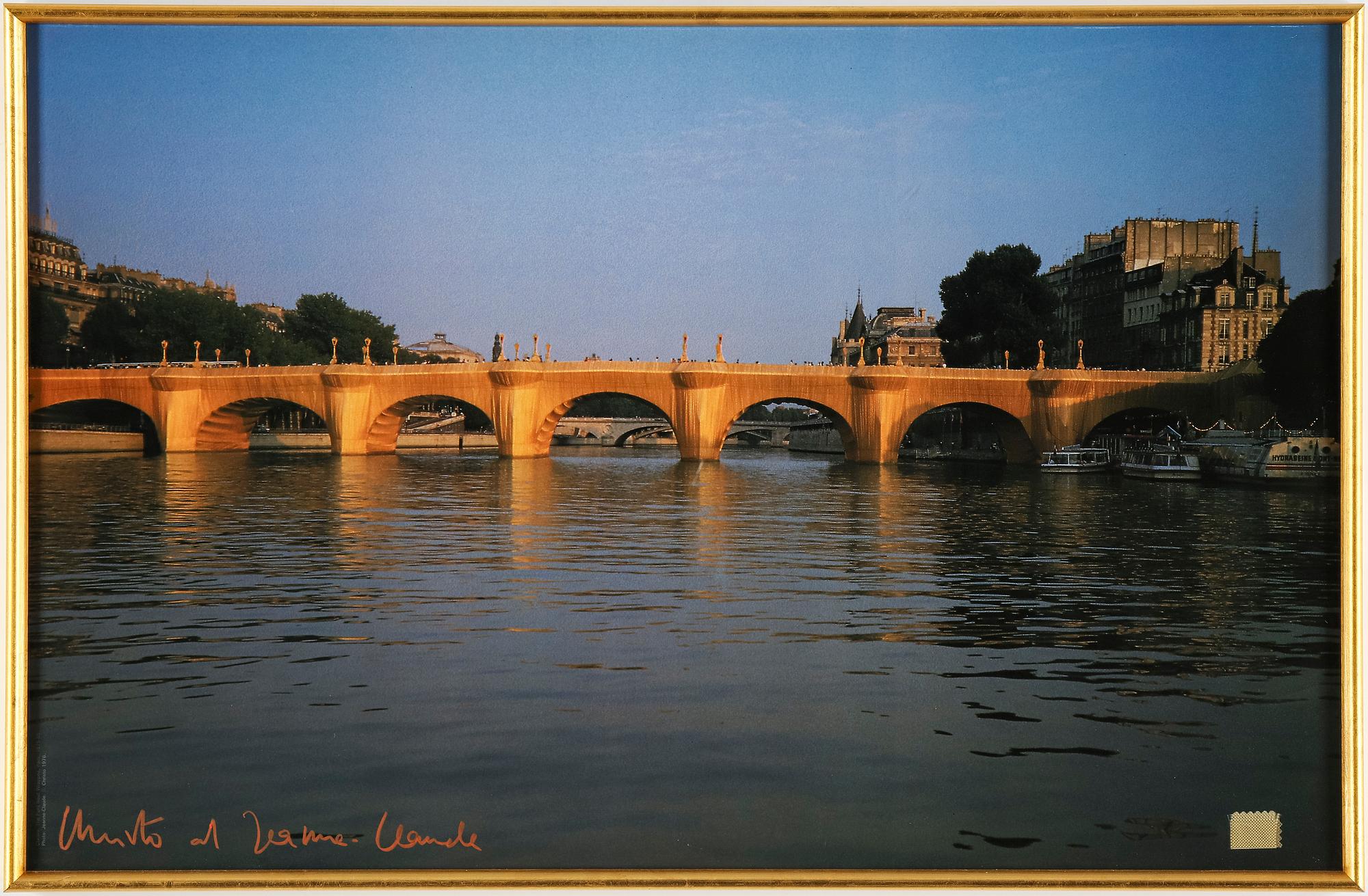 CHRISTO & JEANNE-CLAUDE, offset with fabric, signed,