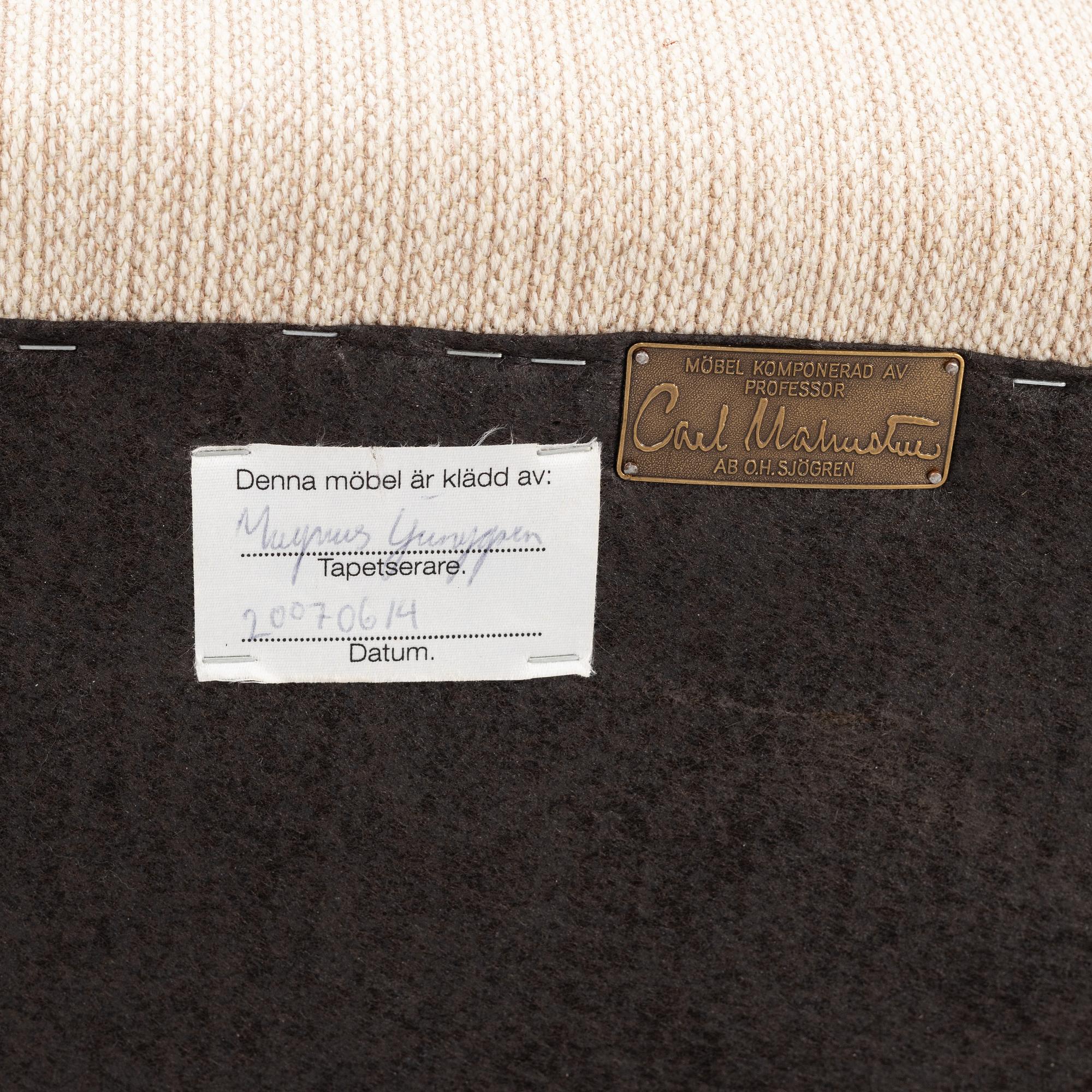 Carl Malmsten, fåtölj, "Rundrygg", AB O.H. Sjögren.