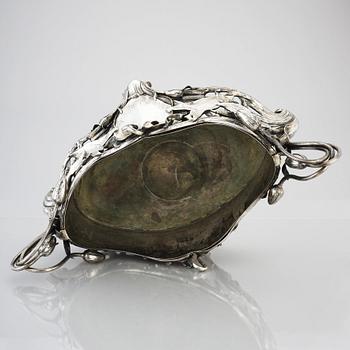 CF Carlman, jardinière, Art Nouveau, Stockholm 1899, silver.