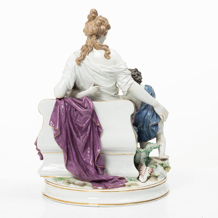 Meissen, “Mutterglück” (A Mother's happiness), a porcelain figural group, model no 168 Germany, around 1900.