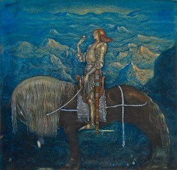 641. John Bauer, "En riddare red fram".