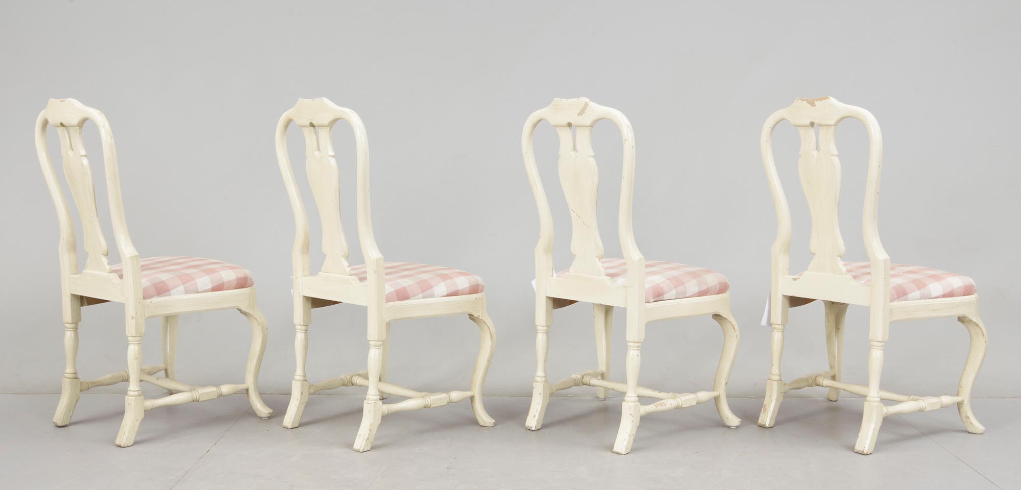 STOLAR, 4 st, rokokostil, 1900-talets första hälft.