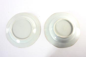 TALLRIKAR, 1+1, porslin, Kina 1700-tal.